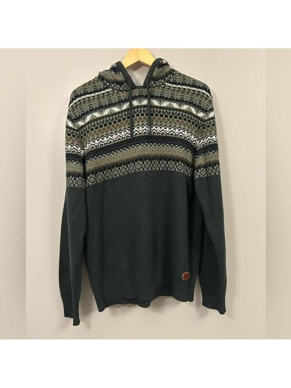 Buffalo David Bitton Patterned Sweater Large Grey